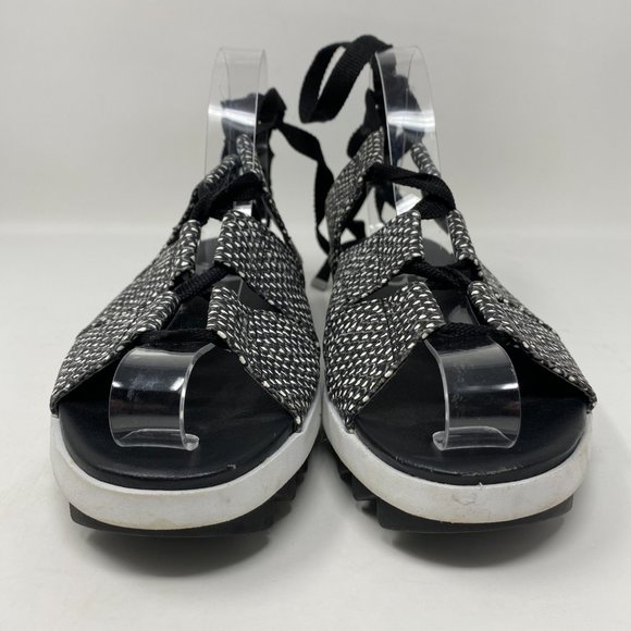 Circus Sam Edelman Riley Sandal Women's 9M Strappy Laced Platform Black Contrast - Picture 10 of 14